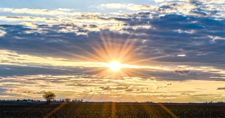 Sun visible through clouds