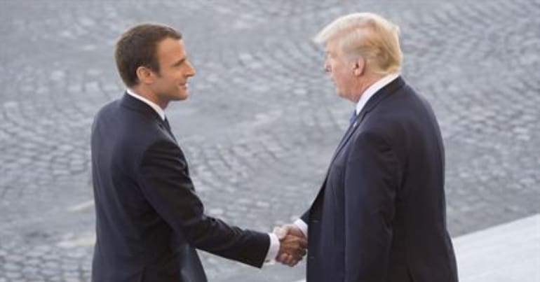 French President Emmanuel Macron and US President Donald Trump.