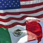 US and Mexican flags next to each other