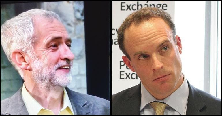 Dominic Raab and Jeremy Corbyn
