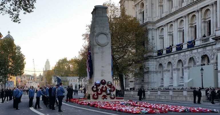 Veterans for Peace on Remembrance Sunday at Cenotaph