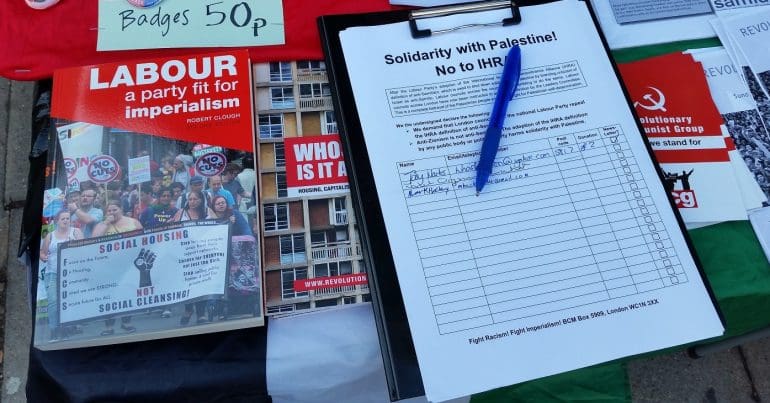 anti-fascist demo - Stand of Fight Racism Fight Imperialism - 1489 x 730