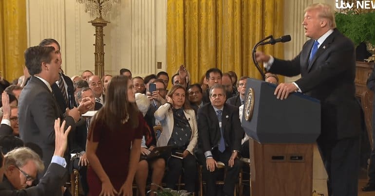 Donald Trump and White House press