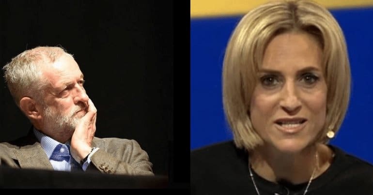 Jeremy Corbyn and Emily Maitlis