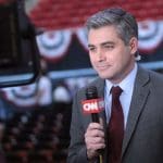 Jim Acosta speaking at a campaign rally