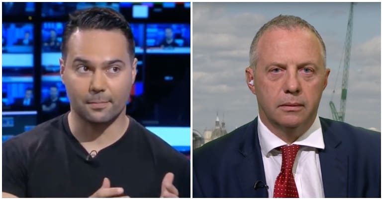 Novara Media's Arron Bastani next to veteran Joe Glenton and Labour MP John Mann
