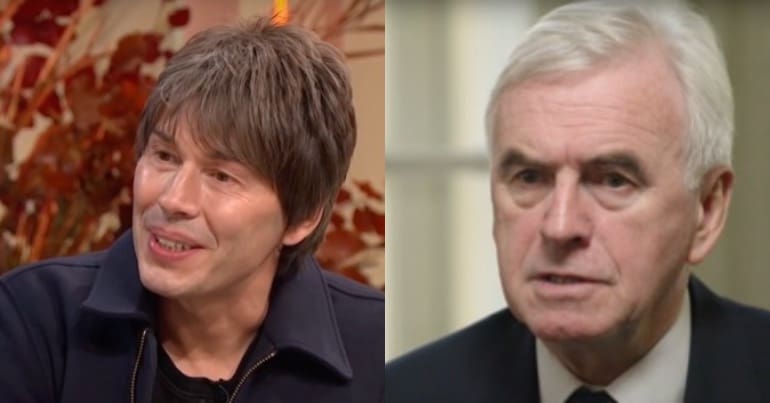 Brian Cox next to John McDonnell