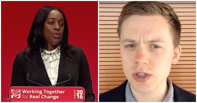 Labour MP Katie Osamor alongside Guardian journalist Owen Jones