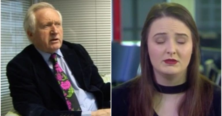 Question Times David Dimbleby pictured next to Kate Andrew of the IEA