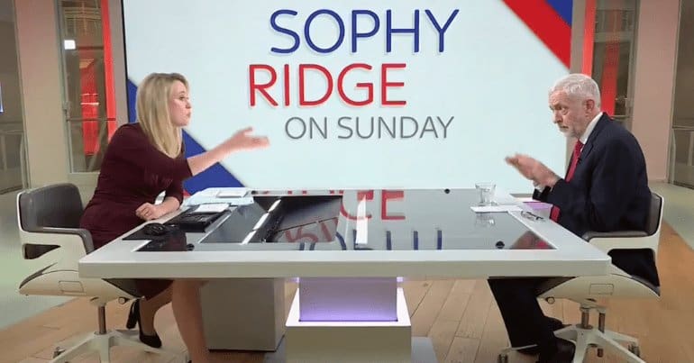 Jeremy Corbyn and Sophie Ridge