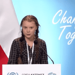 Greta Thunberg speaking at the UN plenary