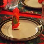 Christmas dinner place setting
