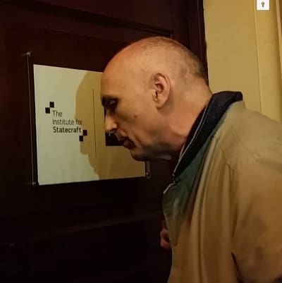 Chris Williamson at Statecraft door