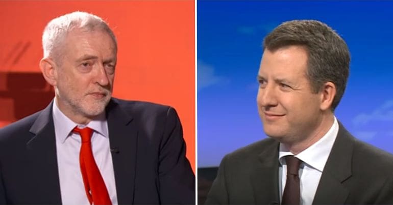 Jeremy Corbyn alongside Chris Leslie MP