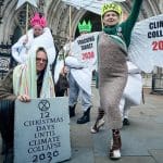 Vivienne Westwood and Joe Corre protesting fracking
