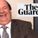Kevin from the Office (US) laughing plus The Guardian logo