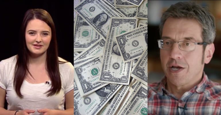 Kate Andrews, a pile of dollars, and George Monbiot