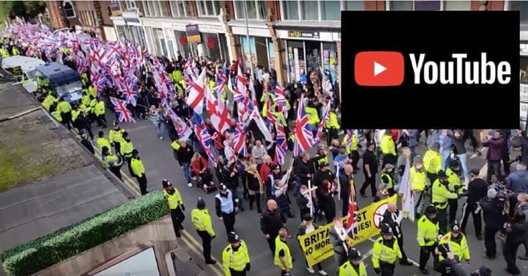 Britain First March & YouTube logo