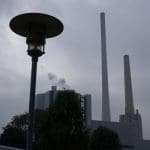 Power plant emitting CO2.