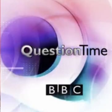 Diane Abbott and BBC Question Time logo