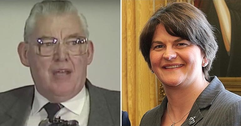 DUP founder Ian Paisley and DUP leader Arlene Foster
