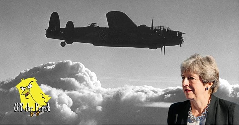 Lancaster Bomber, Theresa May, OTP logo