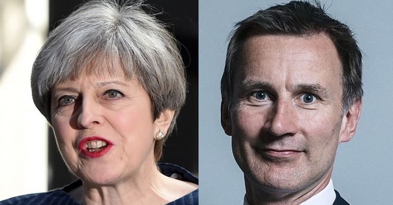 Theresa May and Jeremy Hunt