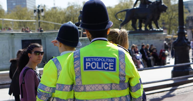 Metropolitan Police officers in London