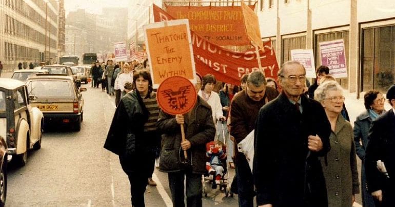Miners strike rally in London 1984