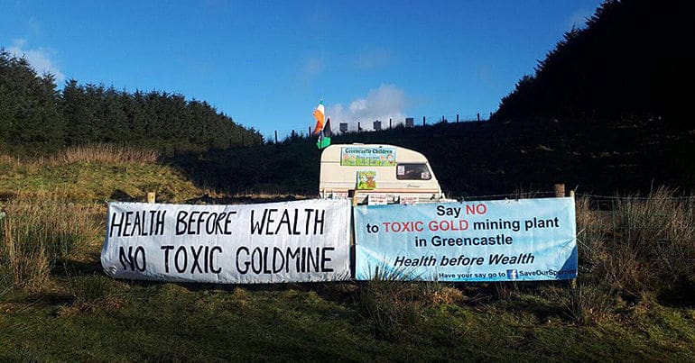 Anti-gold mine protest camp
