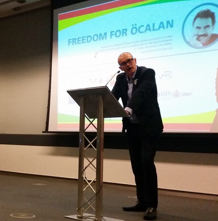 Simon Dubbins Freedom for Ocalan Event - reduced