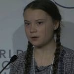 Greta Thunberg speaking at the World Economic Forum