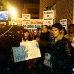 Protesters outside the Venezuelan Embassy in Washington, DC.