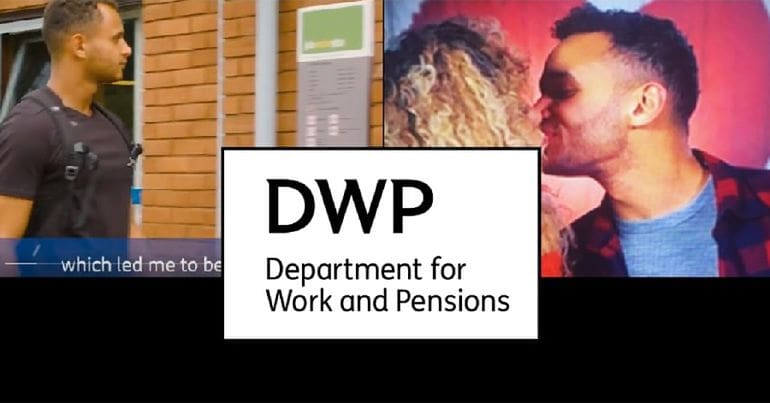 Charlie Watson and the DWP logo