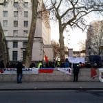 distance shot of Hands off Venezuela demo 1000 x 500