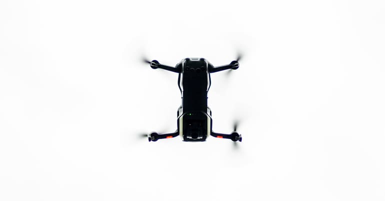 Drone flying overhead