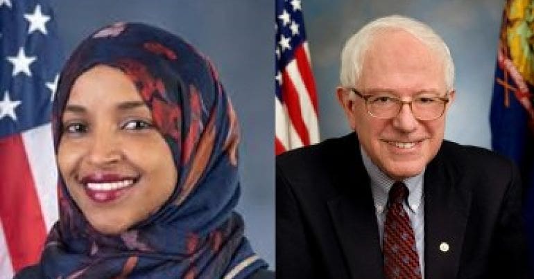 Omar, left; Sanders, right