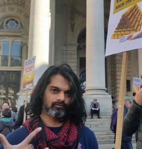 Ash at Bank of England Demonstration 23 February