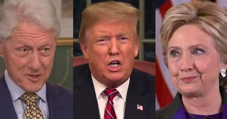 Bill Clinton, Donald Trump, Hillary Clinton