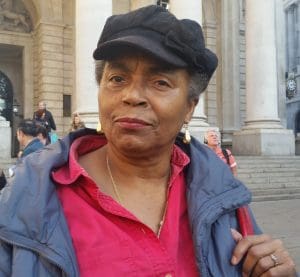 Cheryl Sanchez at demo at Bank of England 23 Feb 2019