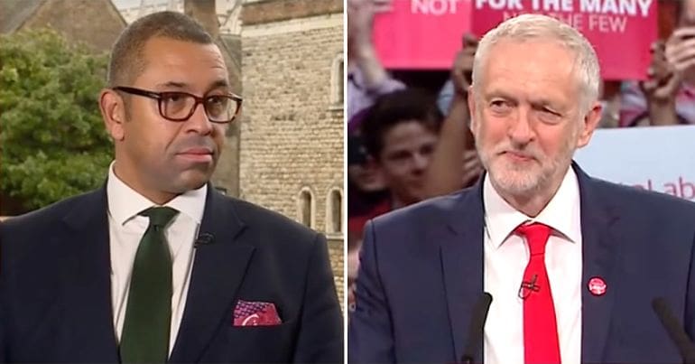 James Cleverly and Jeremy Corbyn