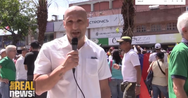 Dimitri Lascaris at Venezuelan protests 2 February