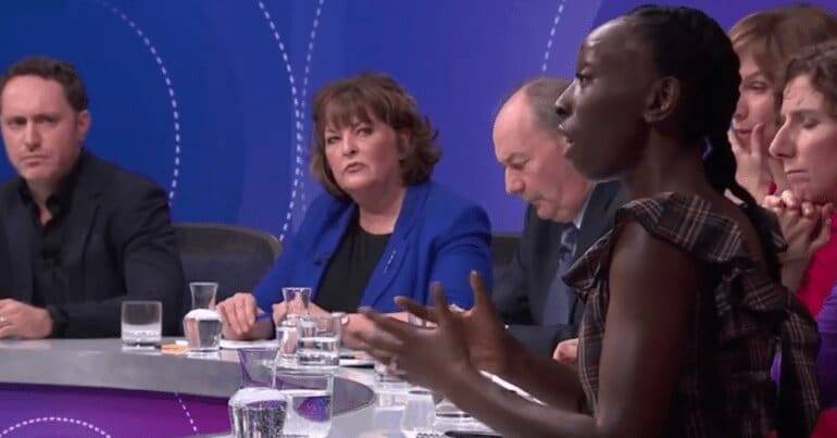 Eunice Olumide and panel on BBC QT