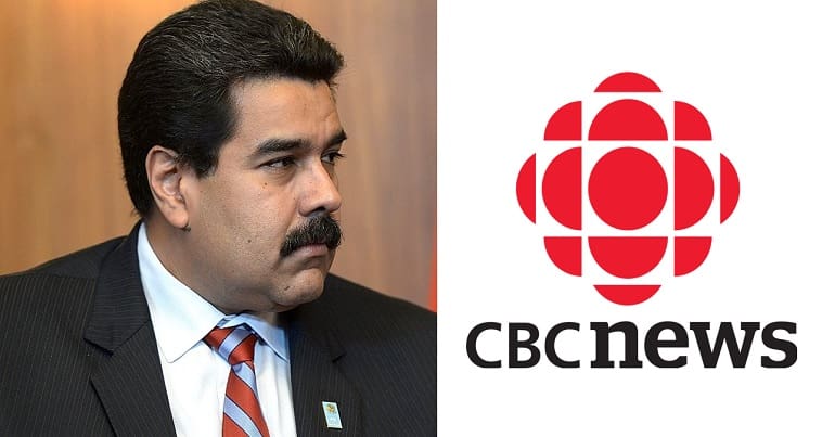 Nicolás Maduro and CBC logo