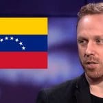 Max Blumenthal and the Venezuelan flag