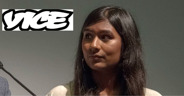 Ash Sarkar and Vice logo