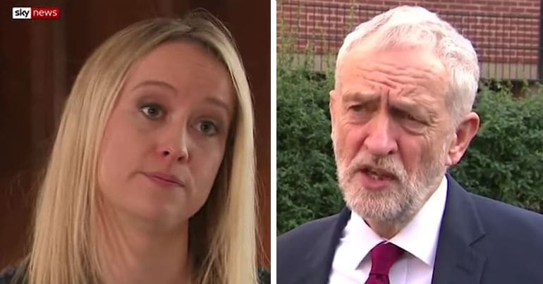 Sophy Ridge and Jeremy Corbyn