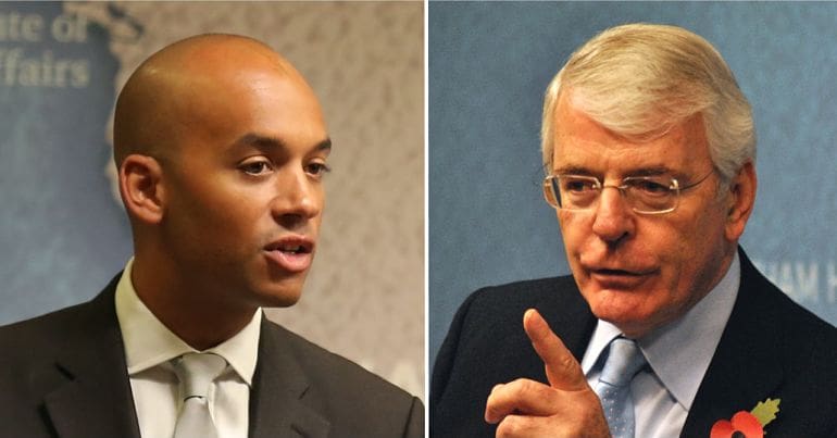 Chuka Umunna and John Major