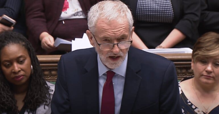 Jeremy Corbyn in parliament