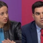 Richard Burgon and Conservative MP Helen Whately